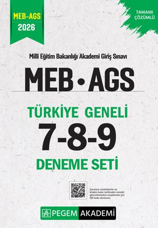 2026 MEB AGS Tamamı Çözümlü Türkiye Geneli 7-8-9 (3'lü Deneme Seti) | Pegem Akademi Yayıncılık (Ciltsiz) - Resim 1
