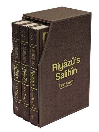 Riyazüs Salihin 3 Cilt Özel Tasarım-Taba - İmam Nevevi kitap kapağı