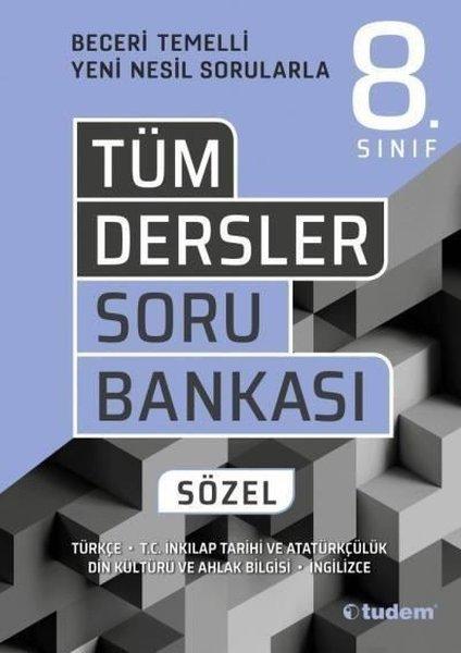 8.Sınıf Tüm Dersler Sözel Beceri Temelli Soru Bankası | Tudem Yayınları - Ders Kitapları (İnce Kapak) - Resim 1