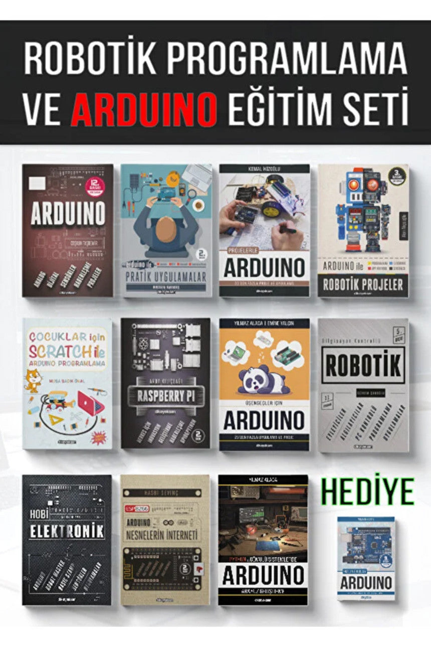Robotik Programlama ve Arduino Eğitim Seti (11+1 Kitap) kitap kapağı