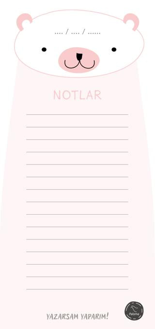 Ayıcık Notlar - Bloknot | Paloma Yayınevi - Resim 1