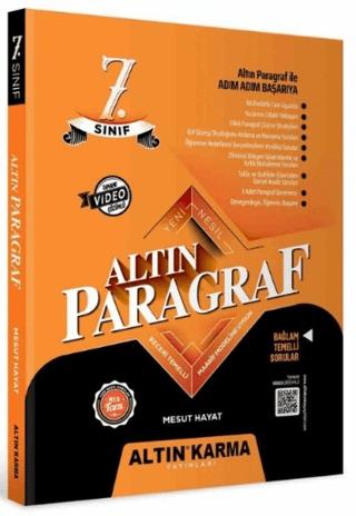 7. Sınıf Paragraf Soru Bankası | Altın Karma Yayınları (Ciltsiz) - Resim 1