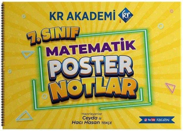 7.Sınıf Matematik Poster Notlar | KR Akademi (İnce Kapak) - Resim 1
