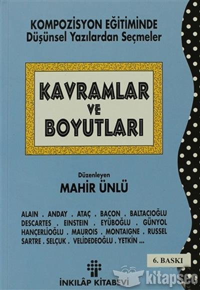 Kavramlar ve Boyutları - Mahir Ünlü kitap kapağı