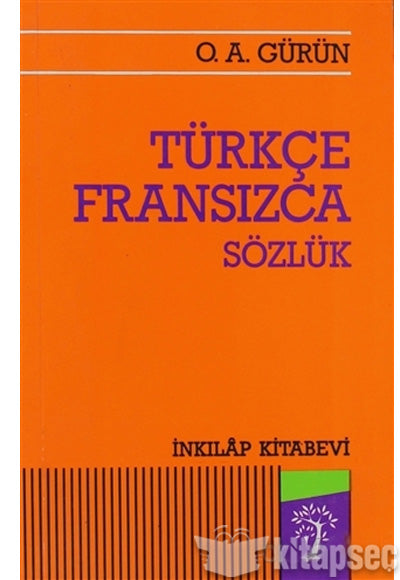 Türkçe - Fransızca Sözlük - Ciltsiz - O. A. Gürün kitap kapağı