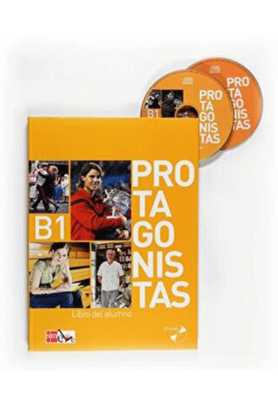 Protagonistas B1 Libro del alumno +Cuaderno de actividades +2 CD - Komisyon kitap kapağı