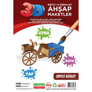 Sepetli Bisiklet Ahşap Maket | Halk Kitabevi - Resim 1