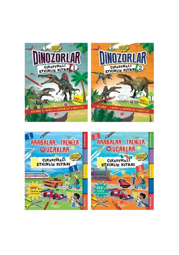 Sabri Ülker Vakfı Dinozorlar Arabalar Trenler Ve Uçaklar Çıkartmalı Etkinlik Seti kitap kapağı