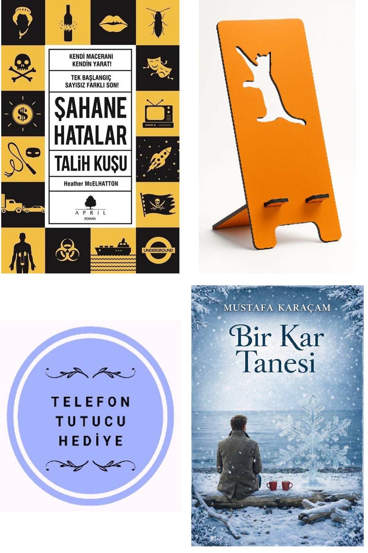 Şahane Hatalar 2 - Talih Kuşu - Heather McElhatton + Telefon Tutucu + Bir Kar Tanesi kitap kapağı