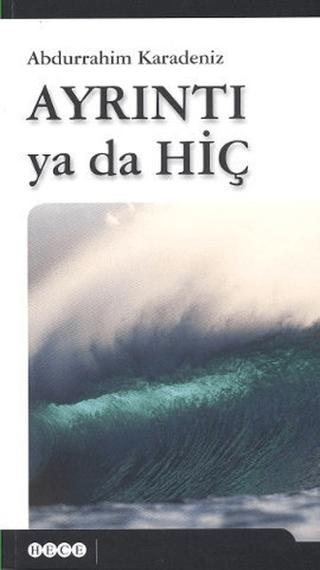 Ayrıntı ya da Hiç | Hece Yayınları (Ciltsiz) - Resim 1