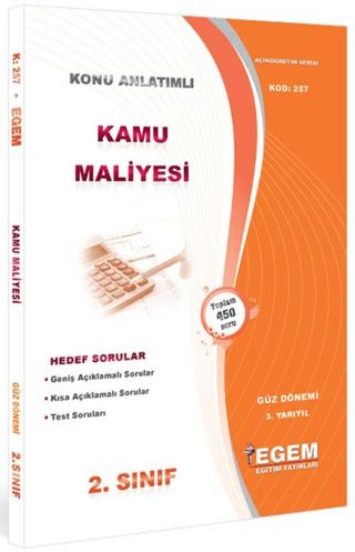 2. Sınıf 3. Yarıyıl Kamu Maliyesi Konu Anlatımlı Soru Bankası - Kod 257