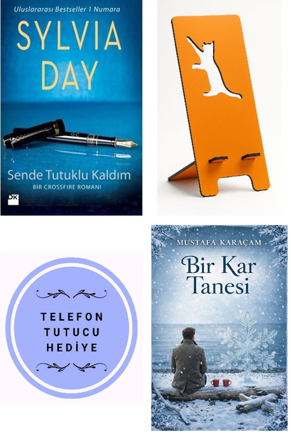 Sende Tutuklu Kaldım - Sylvia Day + Telefon Tutucu + Bir Kar Tanesi kitap kapağı
