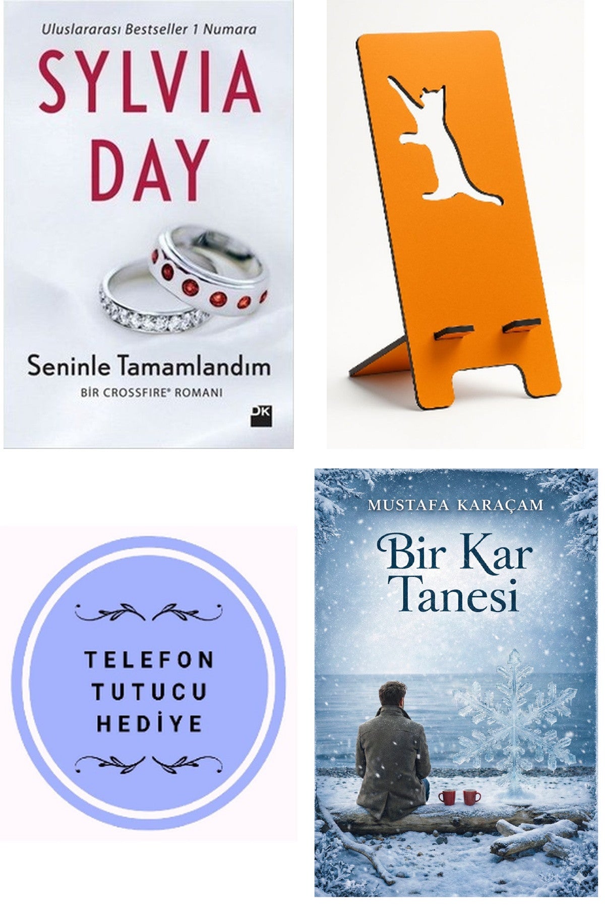 Seninle Tamamlandım - Sylvia Day + Telefon Tutucu + Bir Kar Tanesi kitap kapağı