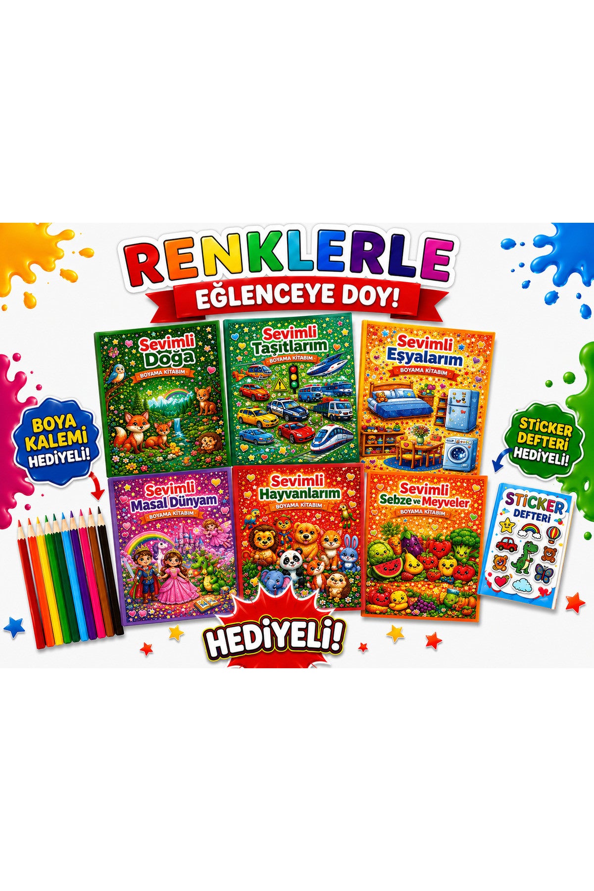 Sevimli Boyama Kitabı 16 Sayfa 10 Kitap kitap kapağı