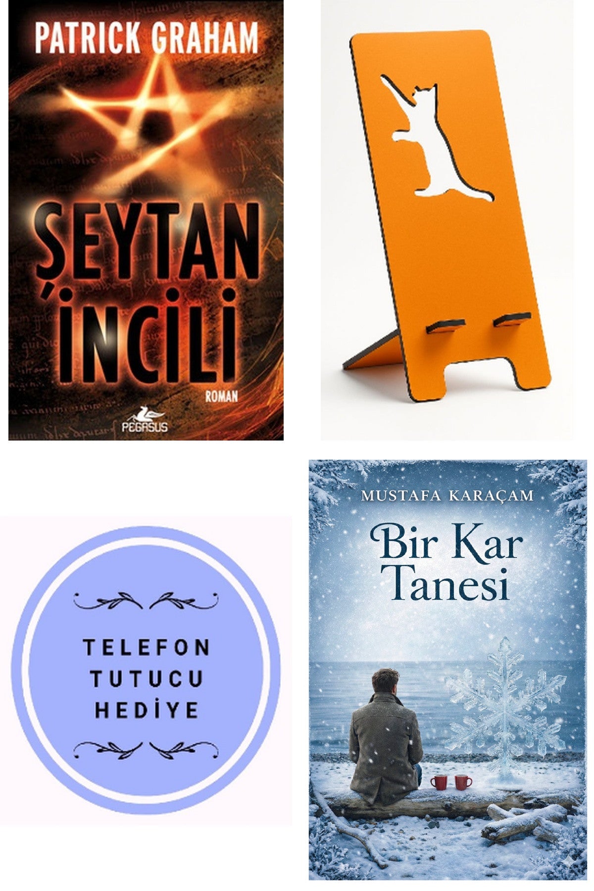 Şeytan İncili - Patrick Graham + Telefon Tutucu + Bir Kar Tanesi kitap kapağı