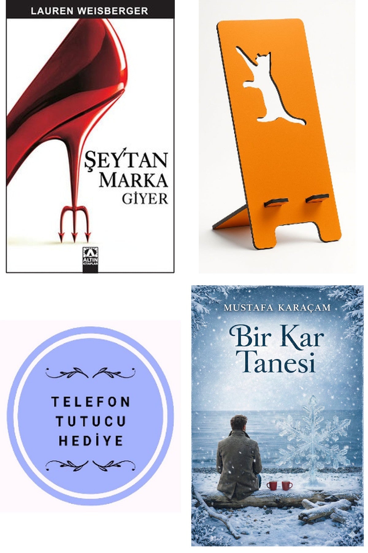 Şeytan Marka Giyer - Lauren Weisberger + Telefon Tutucu + Bir Kar Tanesi kitap kapağı