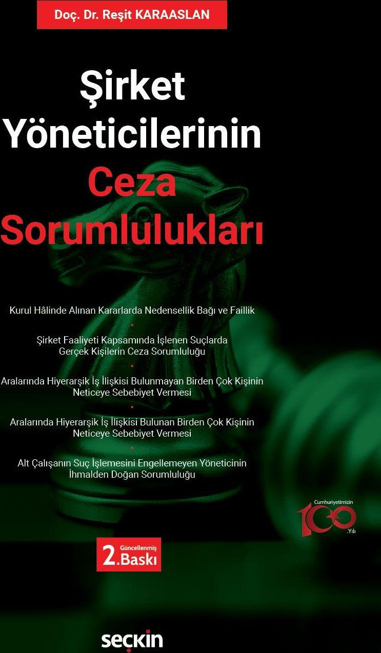 Şirket Yöneticilerinin Ceza Sorumlulukları - Reşit Karaaslan kitap kapağı