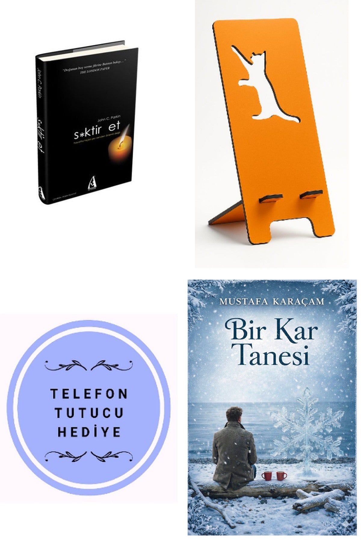 Sktir Et - John C. Parkin + Telefon Tutucu + Bir Kar Tanesi kitap kapağı