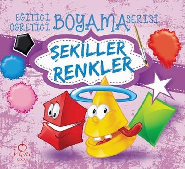 Eğitici Öğretici Boyama Serisi - Şekiller Renkler | Vişne Çocuk (İnce Kapak) - Resim 1