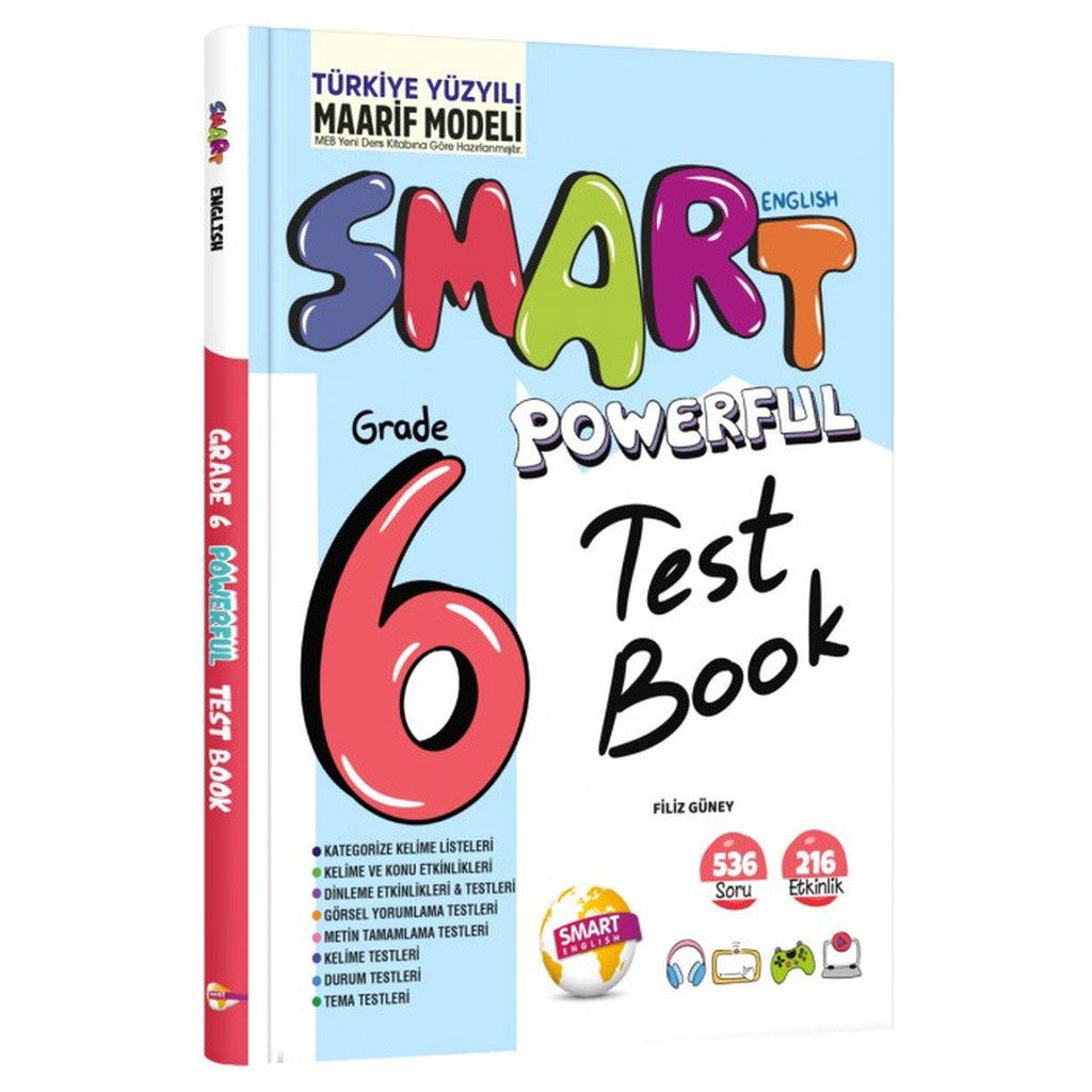 Smart English 2027 6. Sınıf Powerful Test Book Maarif Model kitap kapağı