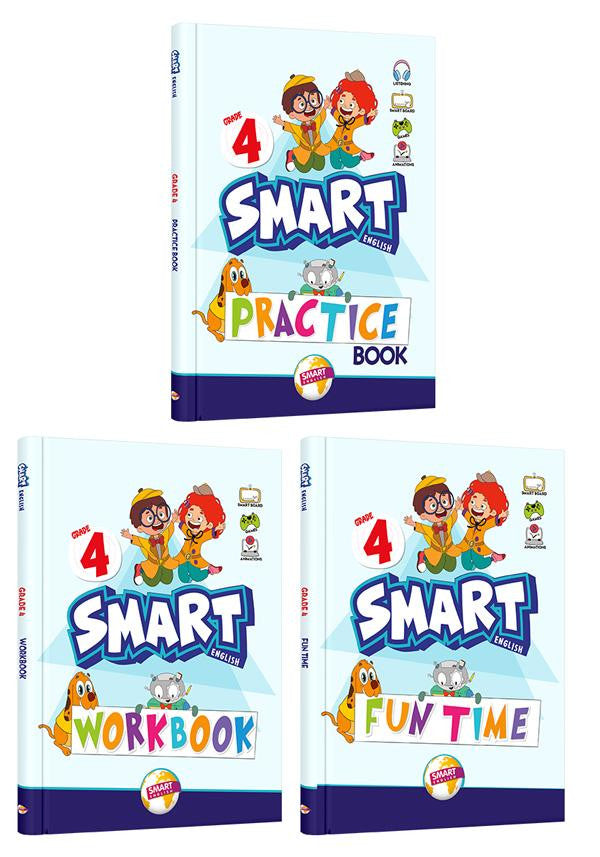 Smart English 4. Sınıf Practice Book + Workbook + Fun Time kitap kapağı