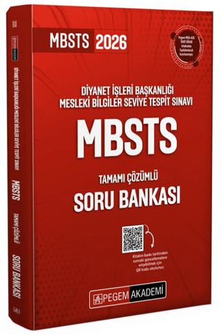 2026 Diyanet İşleri Başkanlığı Mesleki Bilgiler Seviye Tespit Sınavı MBSTS Tamamı Çözümlü Soru Bankası | Pegem Akademi Yayıncılık (Ciltsiz) - Resim 1