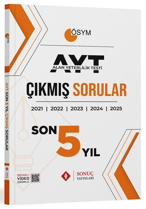 Sonuç 2026 YKS AYT Çıkmış Sorular Son 5 Yıl Çözümlü Sonuç Yayınları kitap kapağı