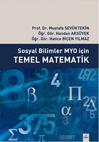 Sosyal Bilimler MYO İçin Temel Matematik - Handan Aksüyek kitap kapağı