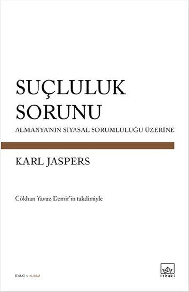 Suçluluk Sorunu - Karl Jaspers kitap kapağı