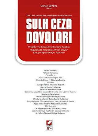 Sulh Ceza Davaları - Osman Soydal kitap kapağı