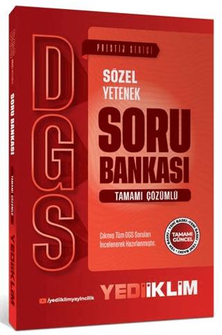 2027 DGS Prestij Serisi Sözel Yetenek Tamamı Çözümlü Soru Bankası | Yediiklim Yayınları (Ciltsiz) - Resim 1