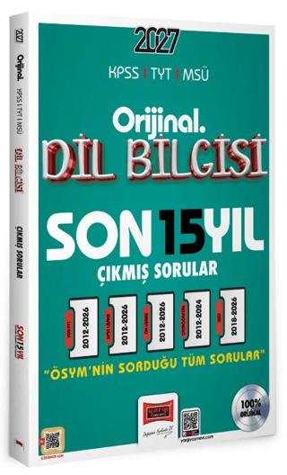 2027 KPSS TYT MSÜ Orijinal Dil Bilgisi Son 15 Yıl Çıkmış Sorular | Yargı Yayınevi (Ciltsiz) - Resim 1