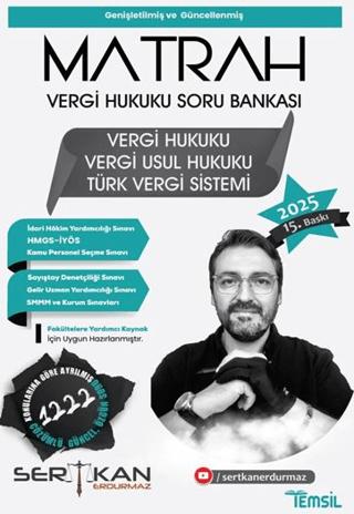 Matrah Vergi Hukuku Soru Bankası Vergi Hukuku –Vergi Usul Hukuku – Türk Vergi Sistemi | Temsil Kitap (Ciltsiz) - Resim 1