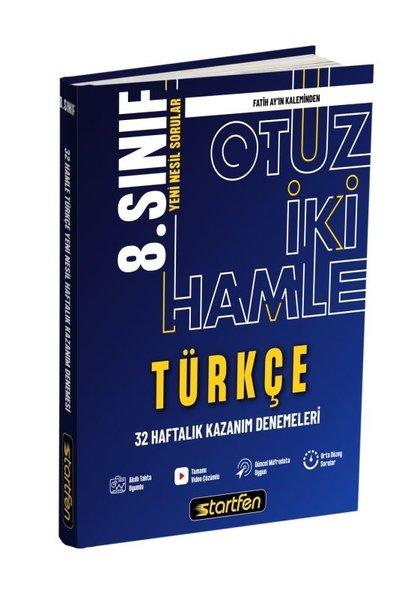 8. Sınıf Türkçe 32 Hamle Haftalık Kazanım Denemeleri | Startfen Yayınları (İnce Kapak) - Resim 1