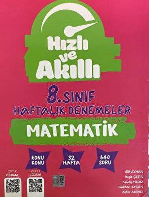 Tammat Yayıncılık Hızlı ve Akıllı 8.Sınıf Matematik Haftalık Denemeler - Kolektif kitap kapağı