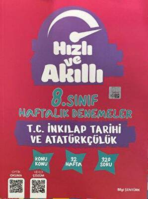 Tammat 8.Sınıf Hızlı Ve Akıllı İnkılap Tarihi Haftalık Deneme - Bilgi Şentürk kitap kapağı