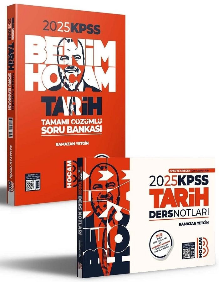 2025 KPSS Tarih Ders Notları + Soru Bankası 2 li Set | Benim Hocam Yayınları