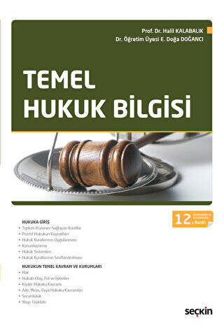 Temel Hukuk Bilgisi - Halil Kalabalık kitap kapağı