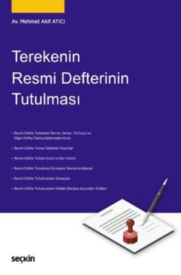 Terekenin Resmi Defterinin Tutulması - Mehmet Akif Atıcı kitap kapağı