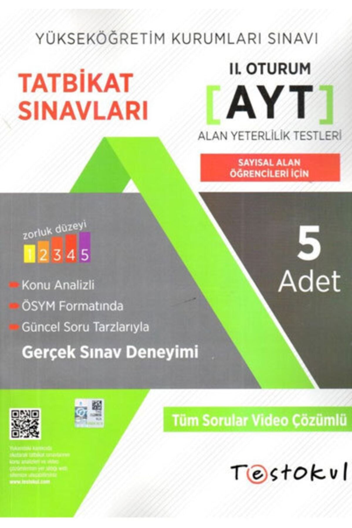 Test Okul Yayınları Ayt Sayısal Alan Öğrencileri Için Tatbikat Sınavları Test Okul Ya kitap kapağı