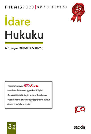 THEMIS - İdare Hukuku Soru Kitabı Tamamı Çözümlü - Müzeyyen Eroğlu Durkal kitap kapağı