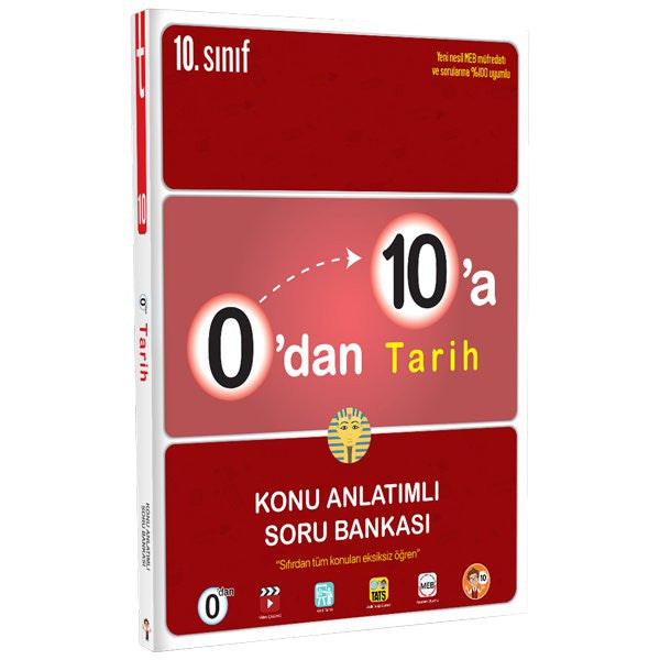 Tonguç Yayınları 10. Sınıf 0'dan 10'a Tarih Konu Anlatımlı Soru Bankası kitap kapağı