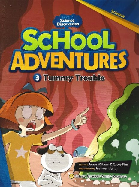 Nüans Publishing Tummy Trouble + CD (School Adventures.3) - Jason Wilburn kitap kapağı