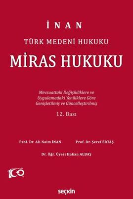 Türk Medeni Hukuku Miras Hukuku - Ali Naim İnan kitap kapağı