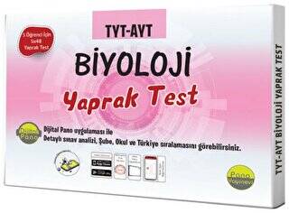 Pano Yayınevi TYT-AYT Biyoloji Yaprak Testleri Kutulu Dökme Test 5x48 Adet - Zeynep Uzbilek kitap kapağı