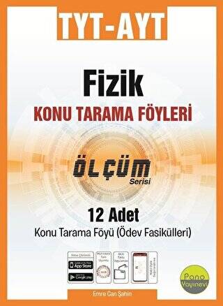 Pano Yayınevi TYT AYT Fizik Ölçüm Konu Tarama Föyleri - Emre Can Şahin kitap kapağı