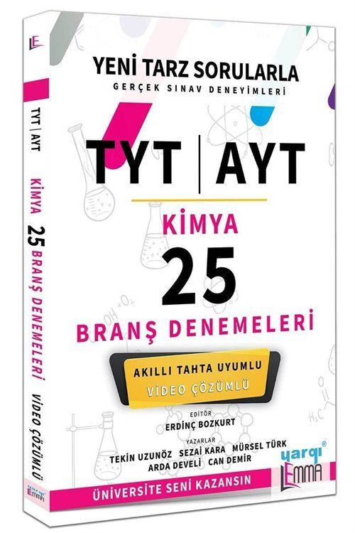 TYT AYT Lemma Kimya Video Çözümlü 25 Branş Denemeleri kitap kapağı