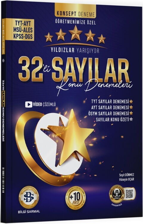 TYT AYT Sayılar 32 li Konu Denemeleri Yıldızlar Yarışıyor Bilgi Sarmal Yayınları kitap kapağı