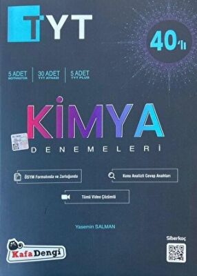 TYT Kimya 40 lı Branş Denemesi - Yasemin Salman kitap kapağı