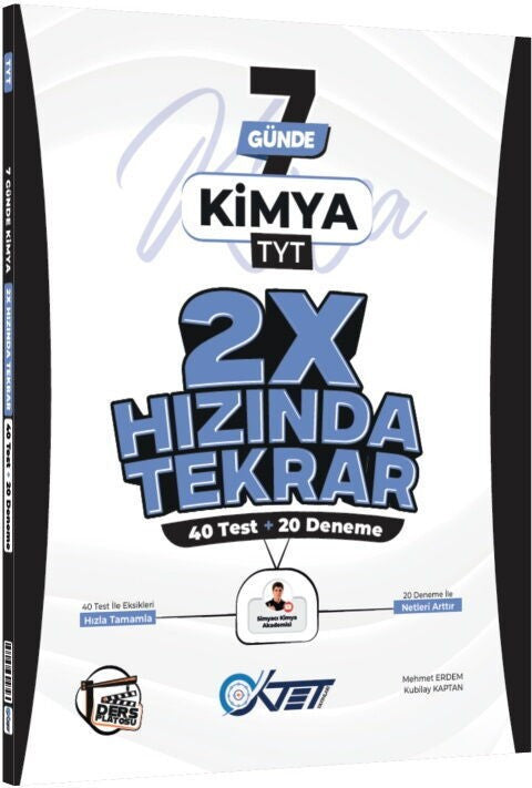 TYT Kimya Ders Platosu 7 Günde 2X Hızında Tekrar Deneme Oktet Yayınları kitap kapağı